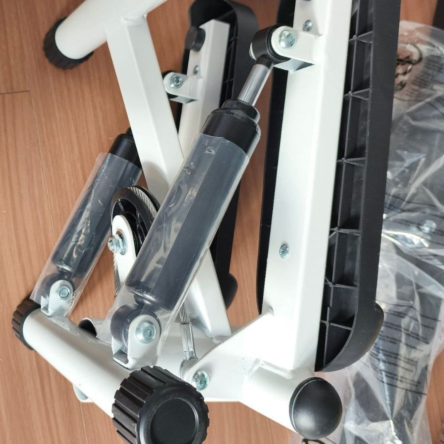Mini Hydraulic Stepper Machine for Home Fitness, 11-Speed Adjustable Silent Climbing Stepper with Drawstring and Floor Mat