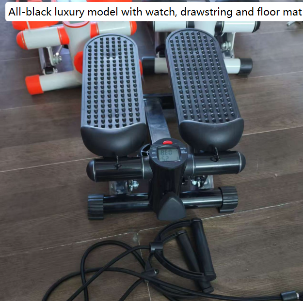 Mini Hydraulic Stepper Machine for Home Fitness, 11-Speed Adjustable Silent Climbing Stepper with Drawstring and Floor Mat