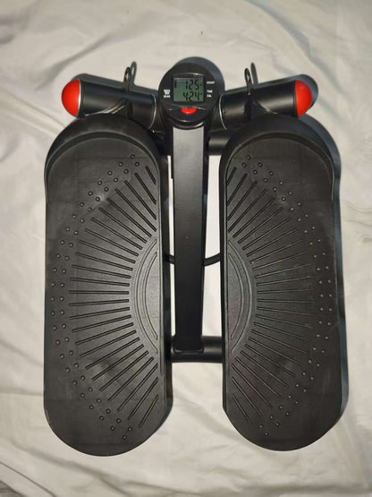 Mini Hydraulic Stepper Machine for Home Fitness, 11-Speed Adjustable Silent Climbing Stepper with Drawstring and Floor Mat