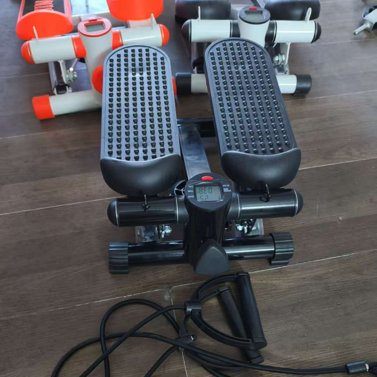 Mini Hydraulic Stepper Machine for Home Fitness, 11-Speed Adjustable Silent Climbing Stepper with Drawstring and Floor Mat